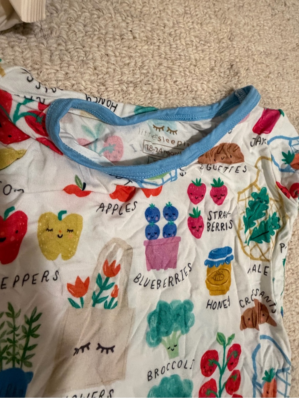 Little Sleepies Farmer’s Market Pajama Set NEW without Tags - Picture 2 of 4